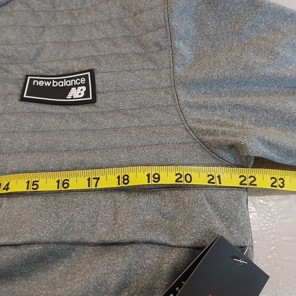 New Balance sz S Heathered Gray Lightweight Quarter Zip Pullover Lined Jacket - Picture 11 of 15